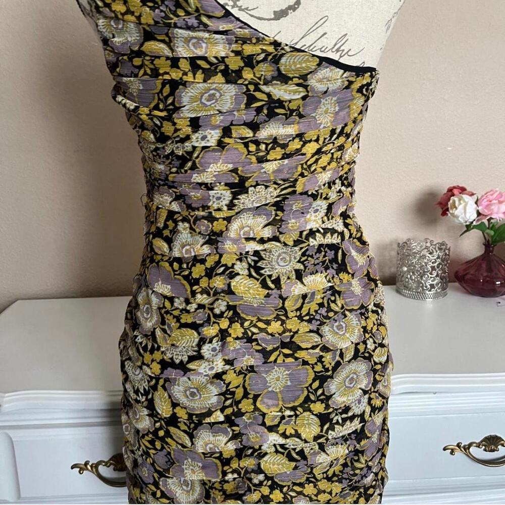 Floral zara one shoulder mini - Picture 3 of 4